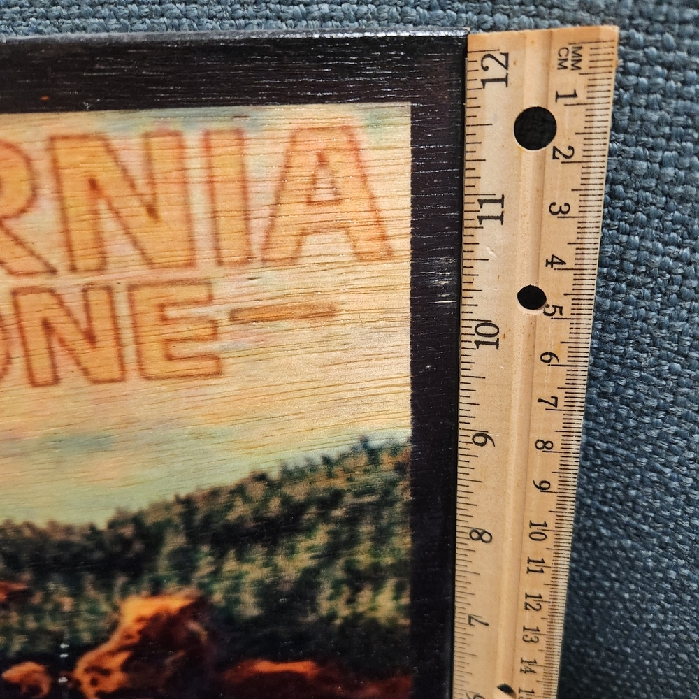 Kitschy Wooden silkscreen art- California - Picture 4 of 7